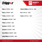 SCHEDULE DJS & MCS 01 March 2020