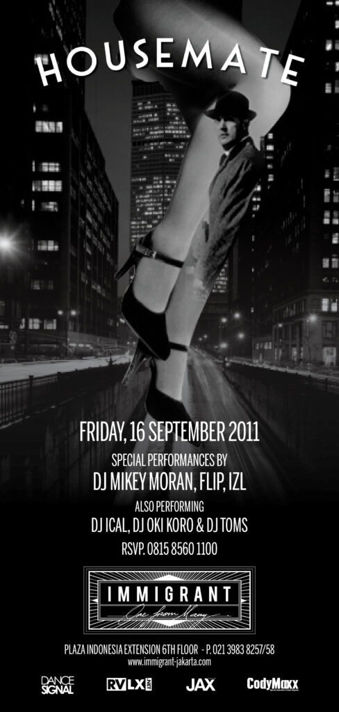 Trigger Presents Housemate Friday Sept 16th @ Immigrant JKT