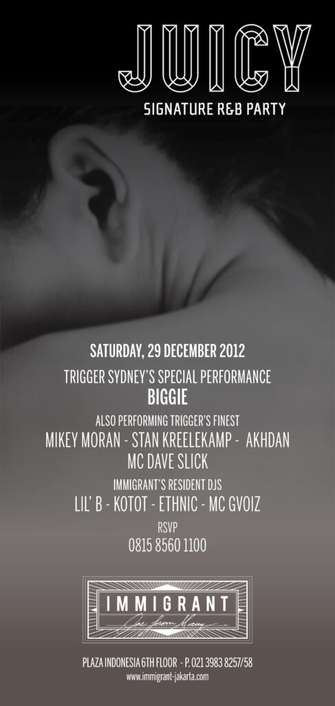 Trigger’s Juicy @ Immigrant Sat Dec 29th 2012