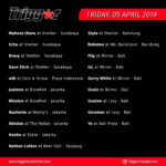 Schedule DJs & MCs 05 April 2019