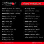Schedule DJs & MCs 19 April 2019